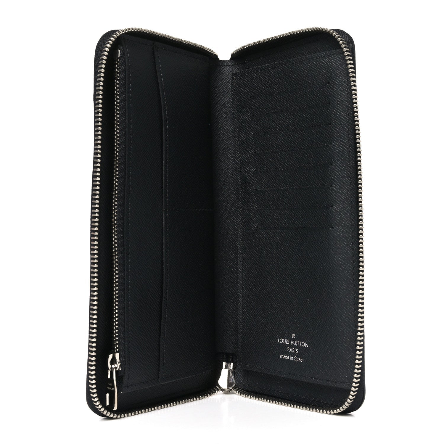Epi Zippy Vertical Wallet Black