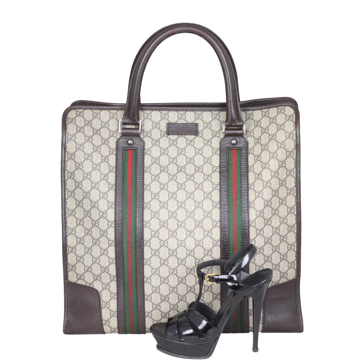 Gucci GG Supreme Web Large Shopping Tote