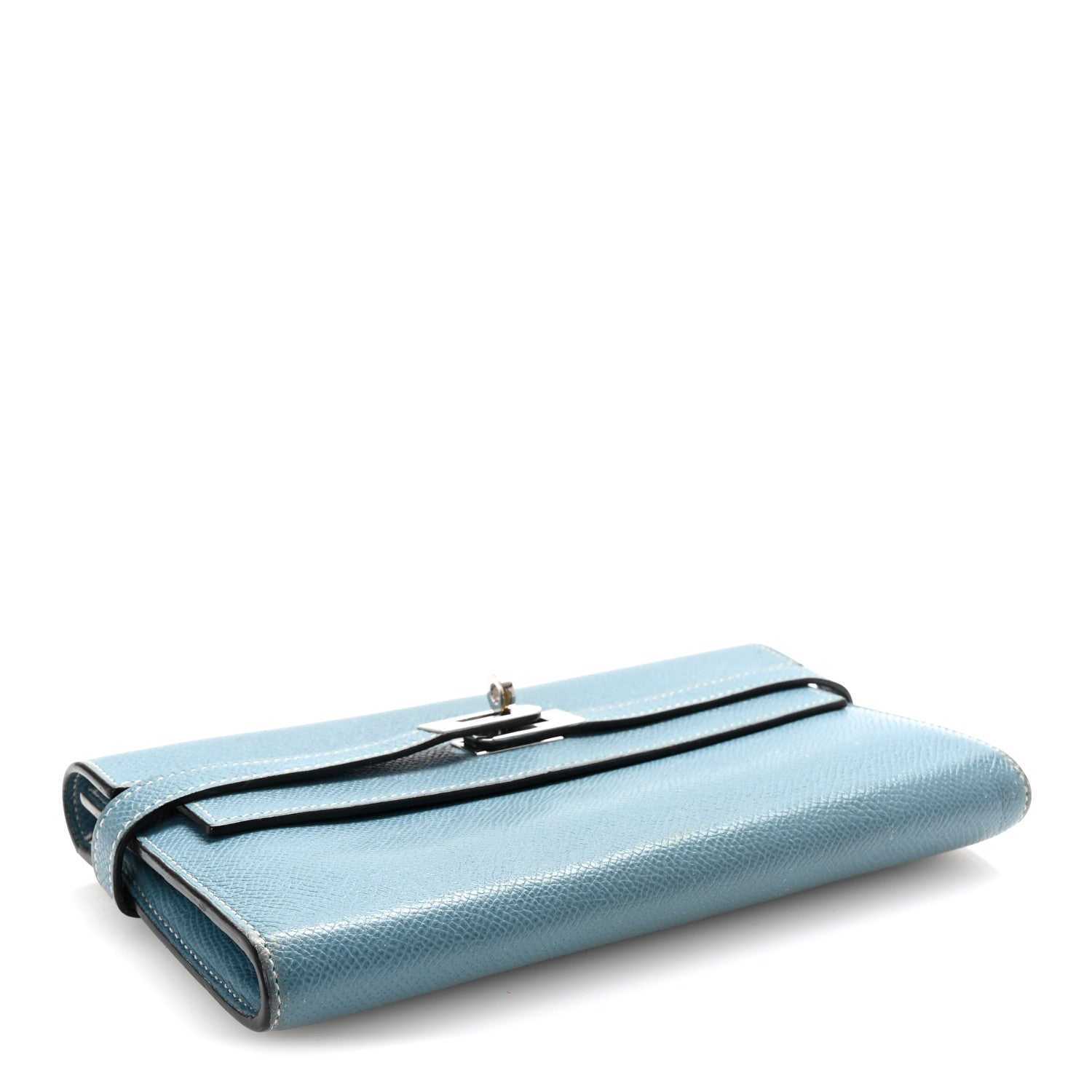 Epsom Kelly Longue Wallet Blue Jean