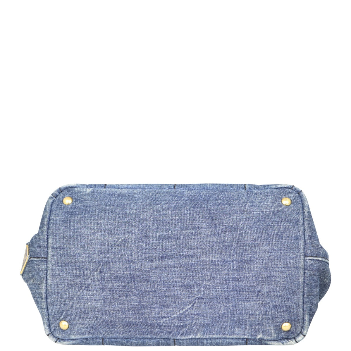 Prada Canapa Logo Tote Medium Denim