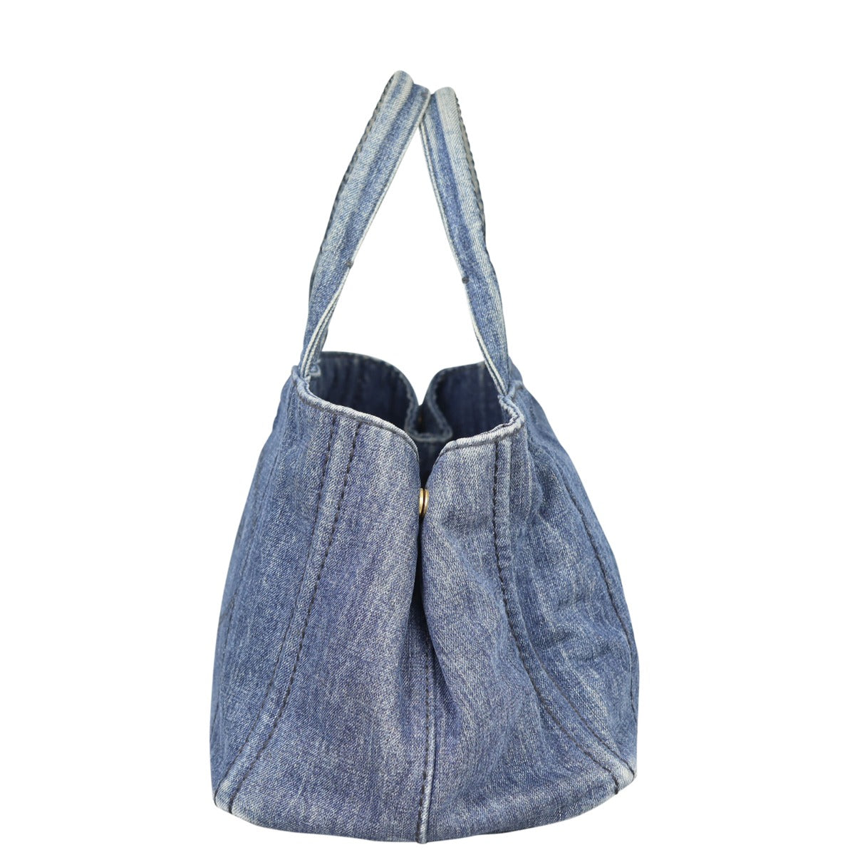 Prada Canapa Logo Tote Medium Denim