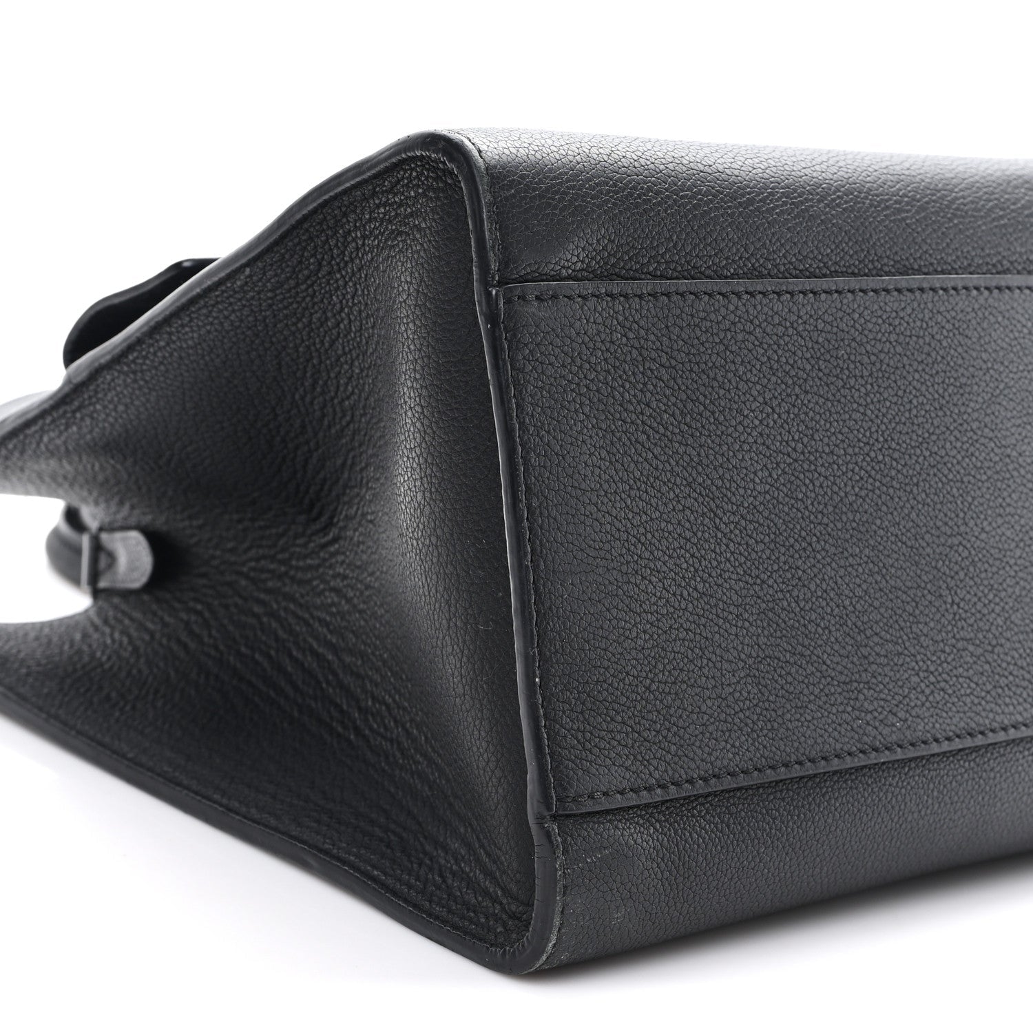 Soft Calfskin Lockme Tote MM Black