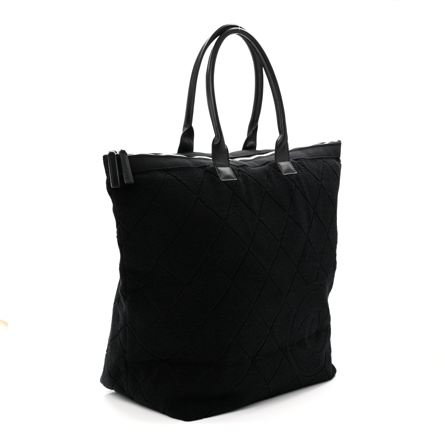Terry Cotton CC Beach Tote  Black