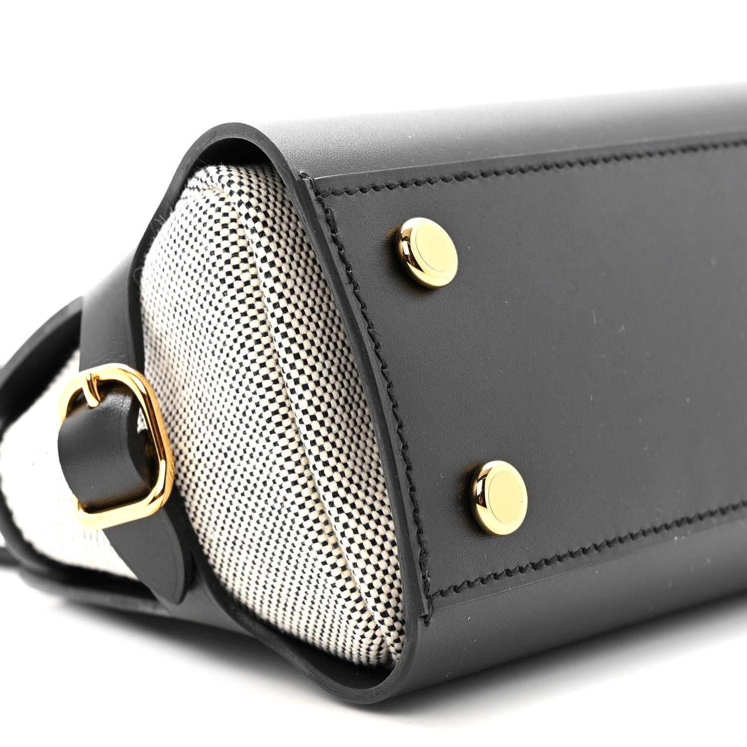Vache Hunter H Canvas Swift Tablier Sellier Black Ecru