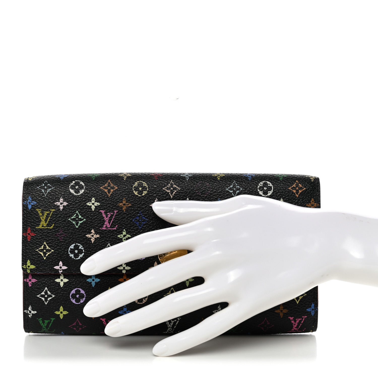 Monogram Multicolor Sarah Wallet Black Pistache