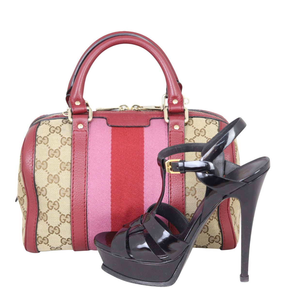 Gucci Vintage Web Original GG Boston Bag Small