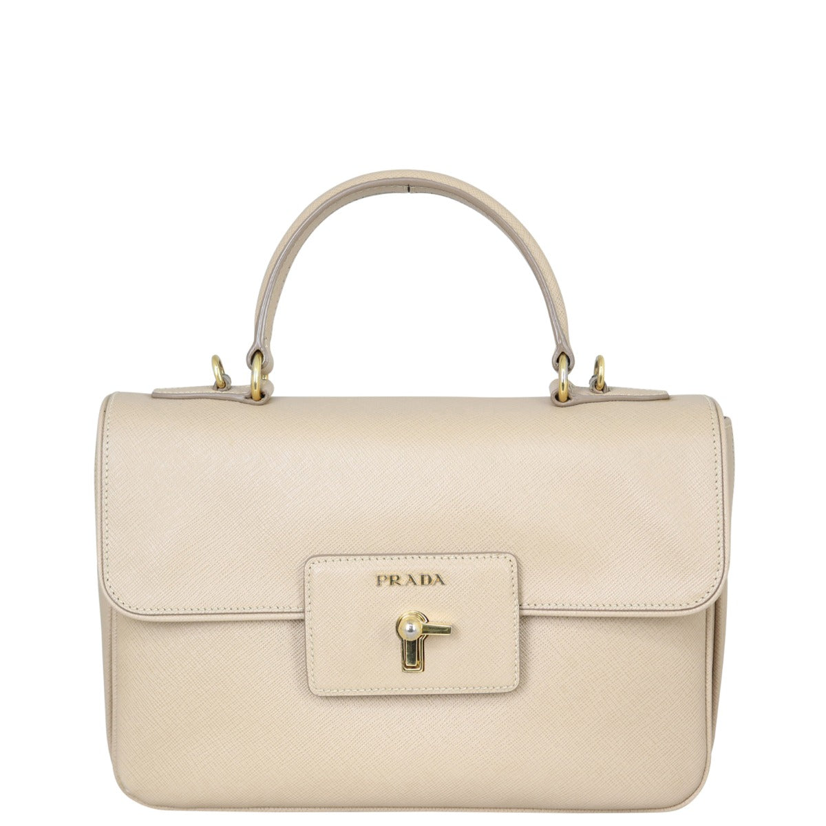 Prada Saffiano Top Handle Crossbody Satchel