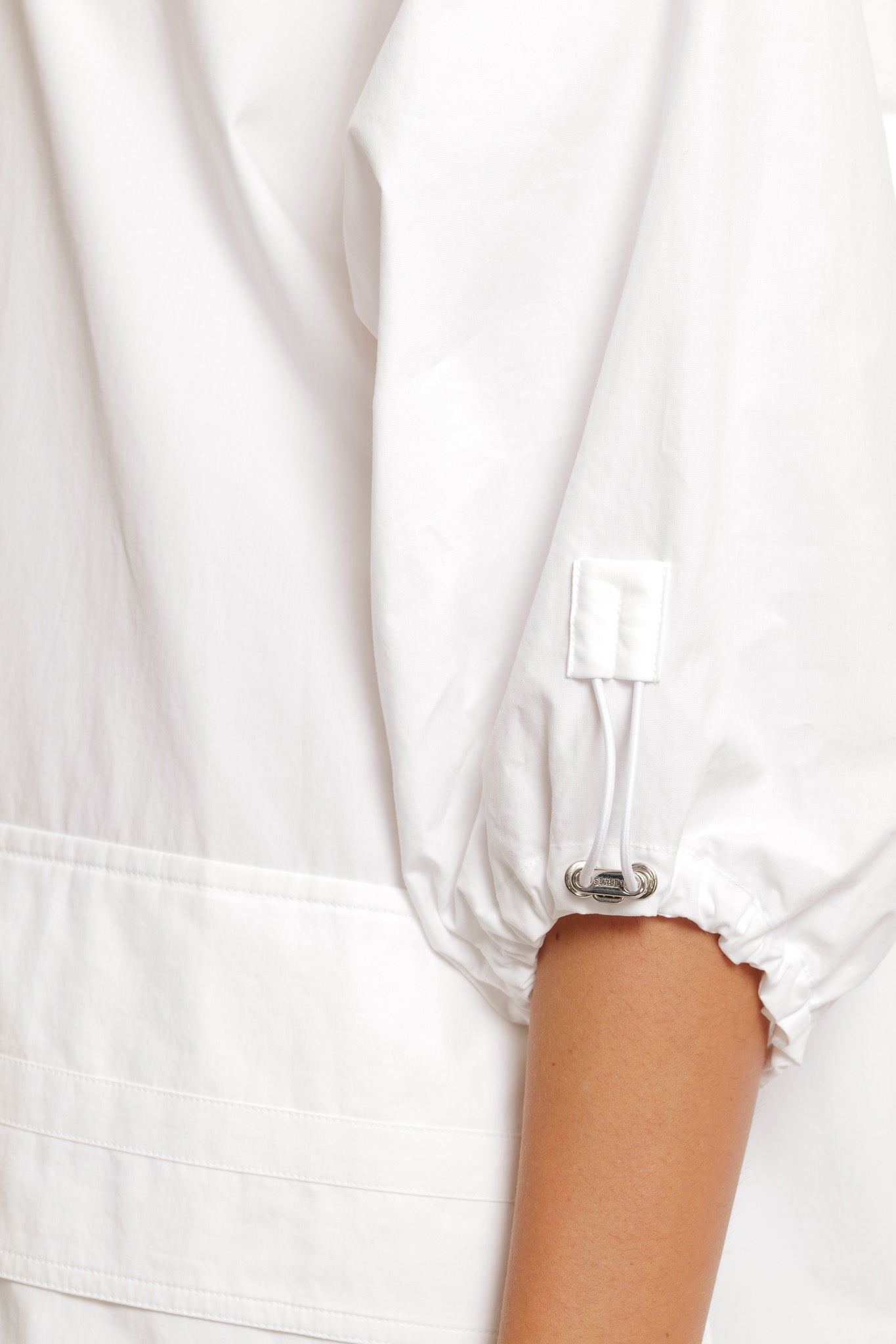 Hermès White Shirt Dress with Pocket Details and Silver Button Size FR 38 (UK 10) RRP £2,590