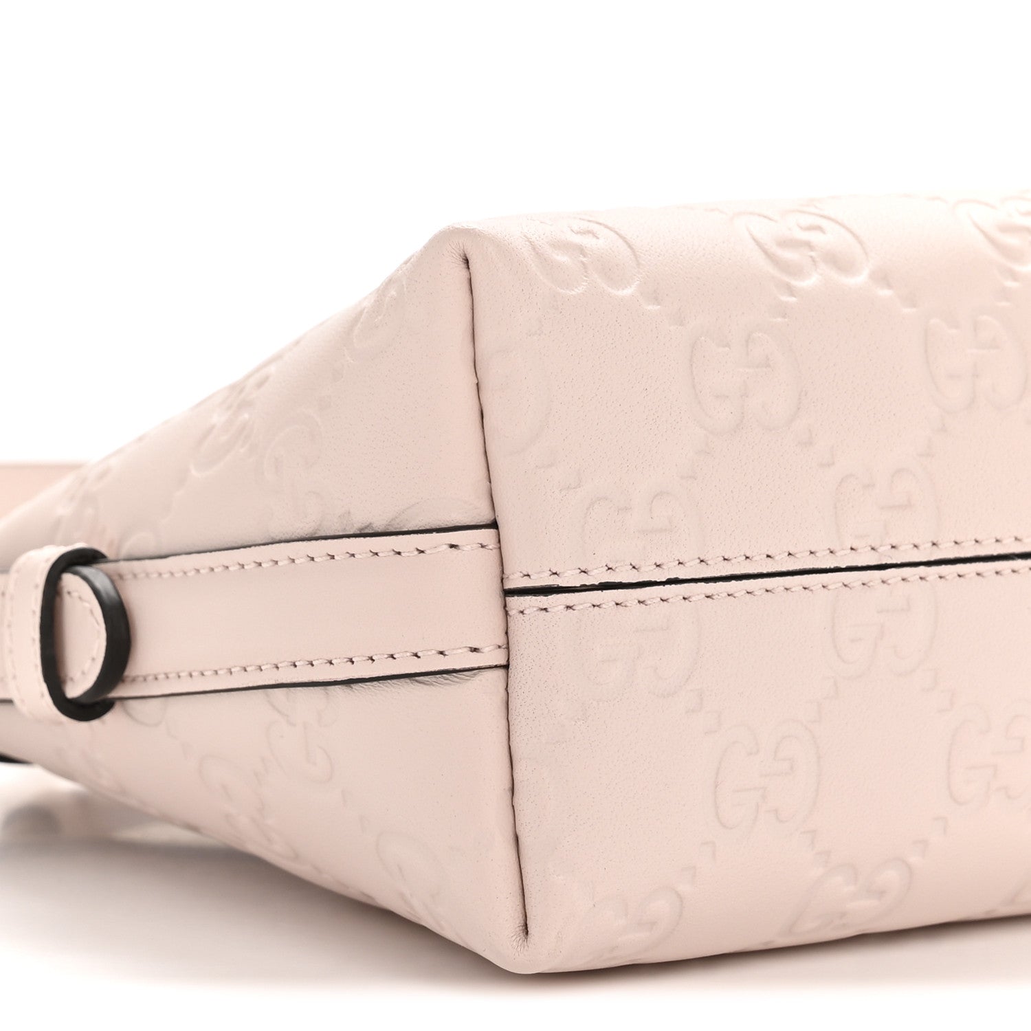 GG Calfskin Embossed Emblem Small Shoulder Bag Pink