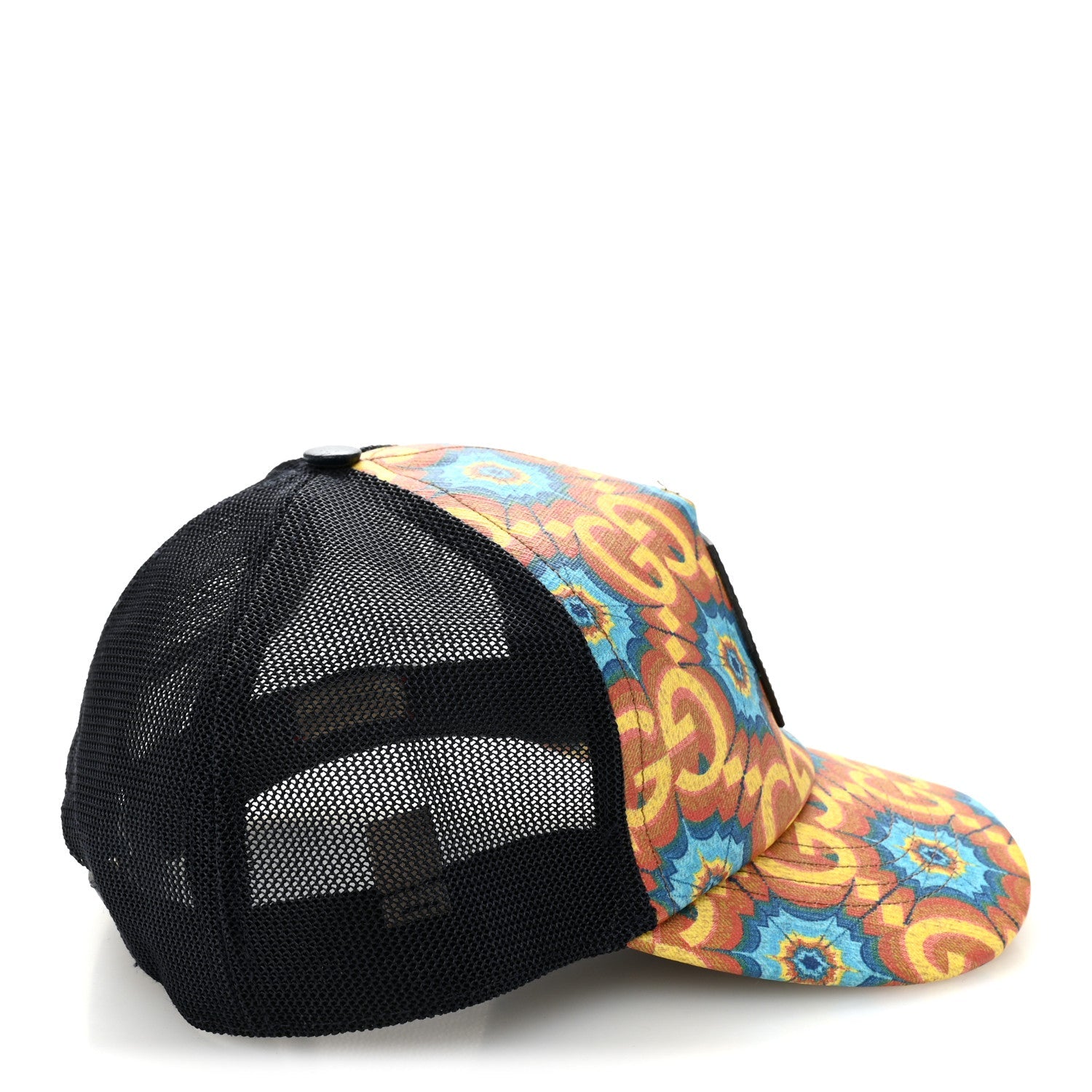 GG Supreme Monogram Kaleidoscope Baseball Hat L Blue Orange Multicolor Blue Agata