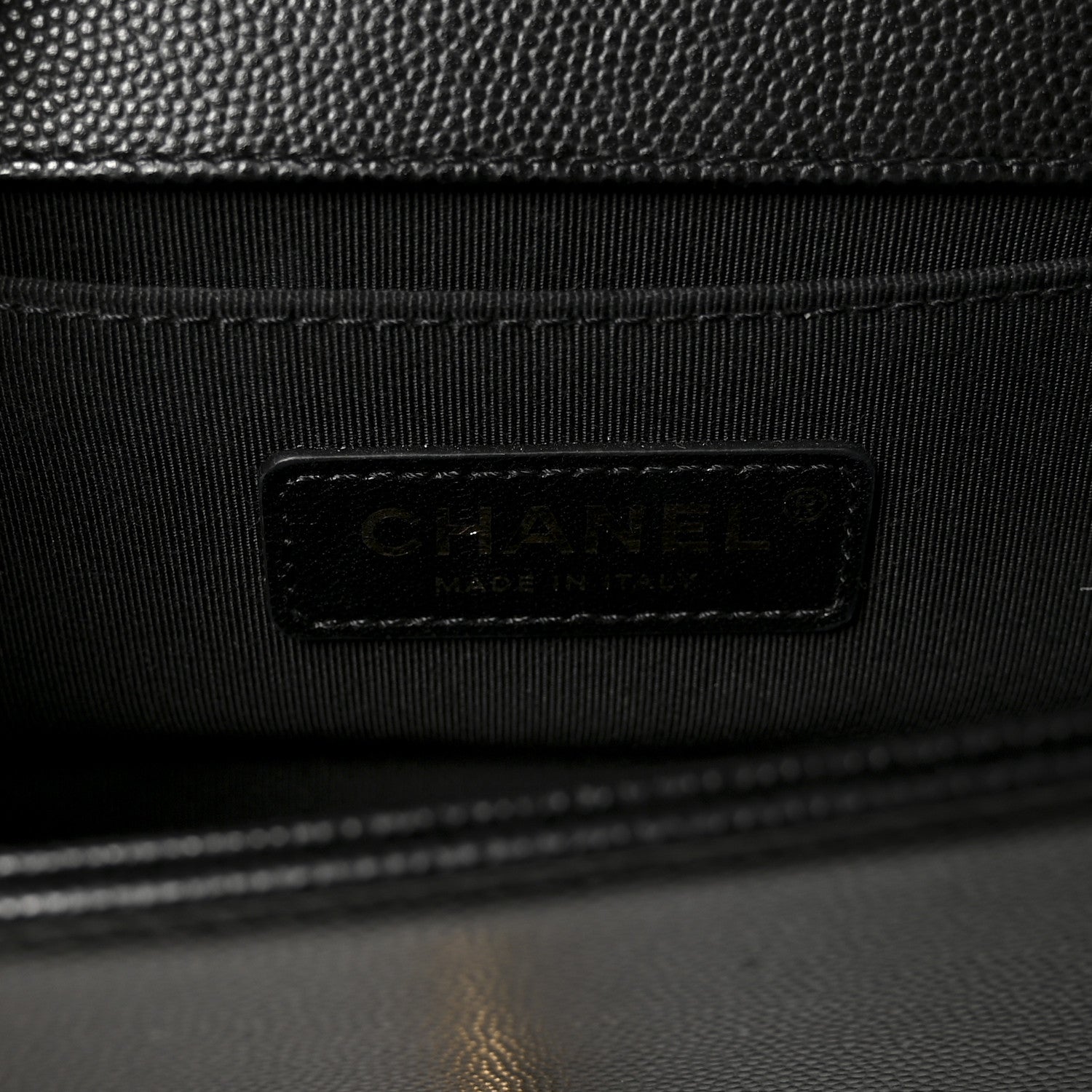 Caviar Quilted Small Boy Flap Black