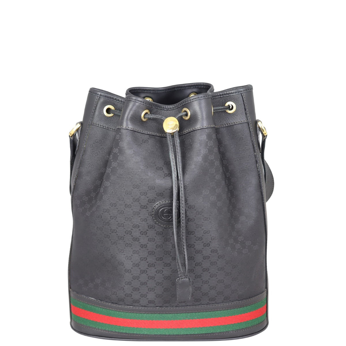 Gucci Micro GG Web Small Bucket Bag