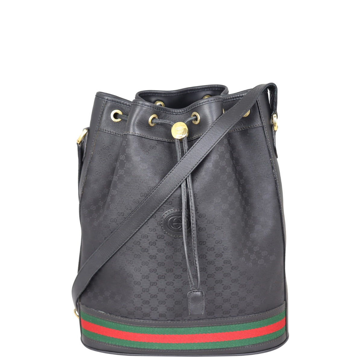 Gucci Micro GG Web Small Bucket Bag