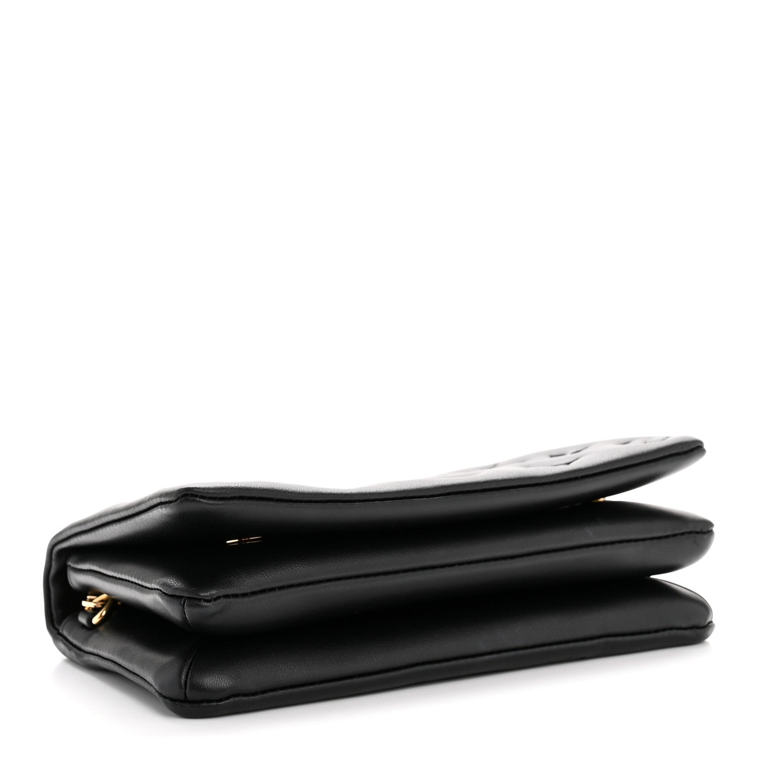 Lambskin Embossed Monogram Pochette Coussin Black
