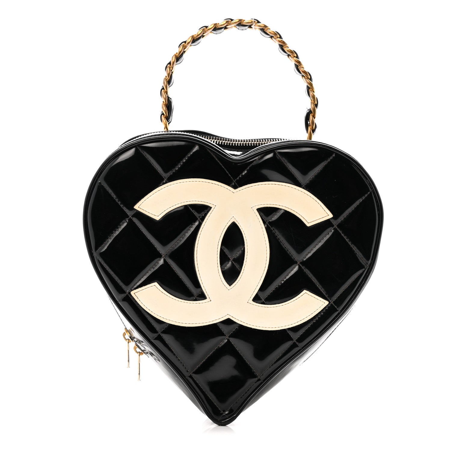 Patent CC Heart Vanity Case Black