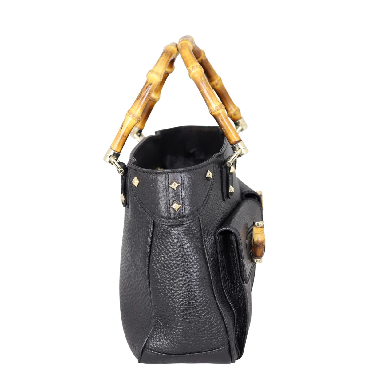 Gucci Bamboo Handle Studded Tote