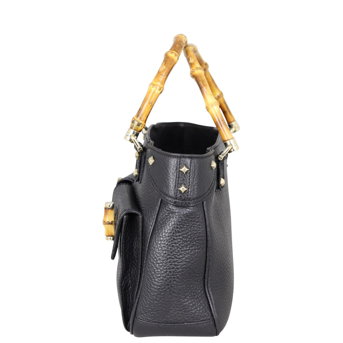 Gucci Bamboo Handle Studded Tote