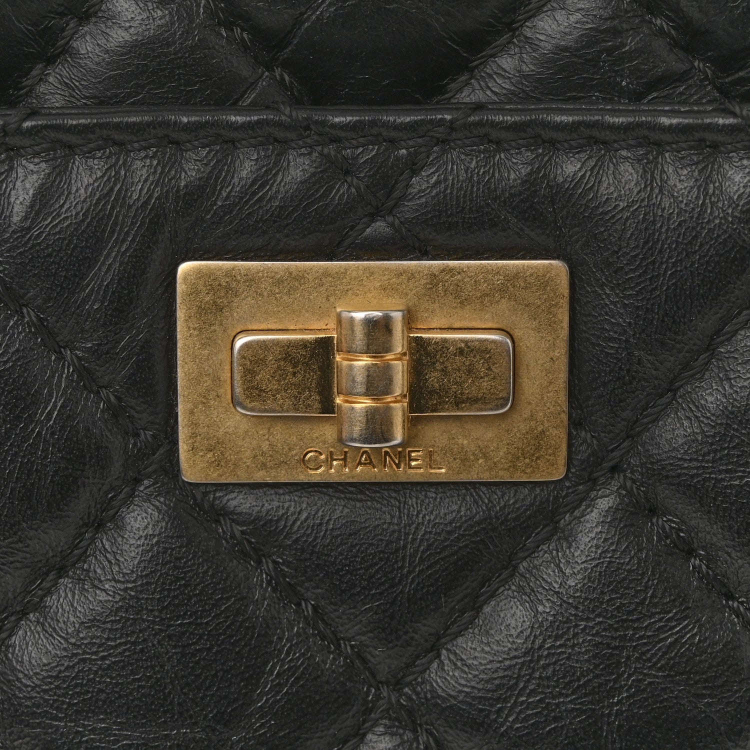 Aged Calfskin Quilted Mini Reissue Camera Case Black