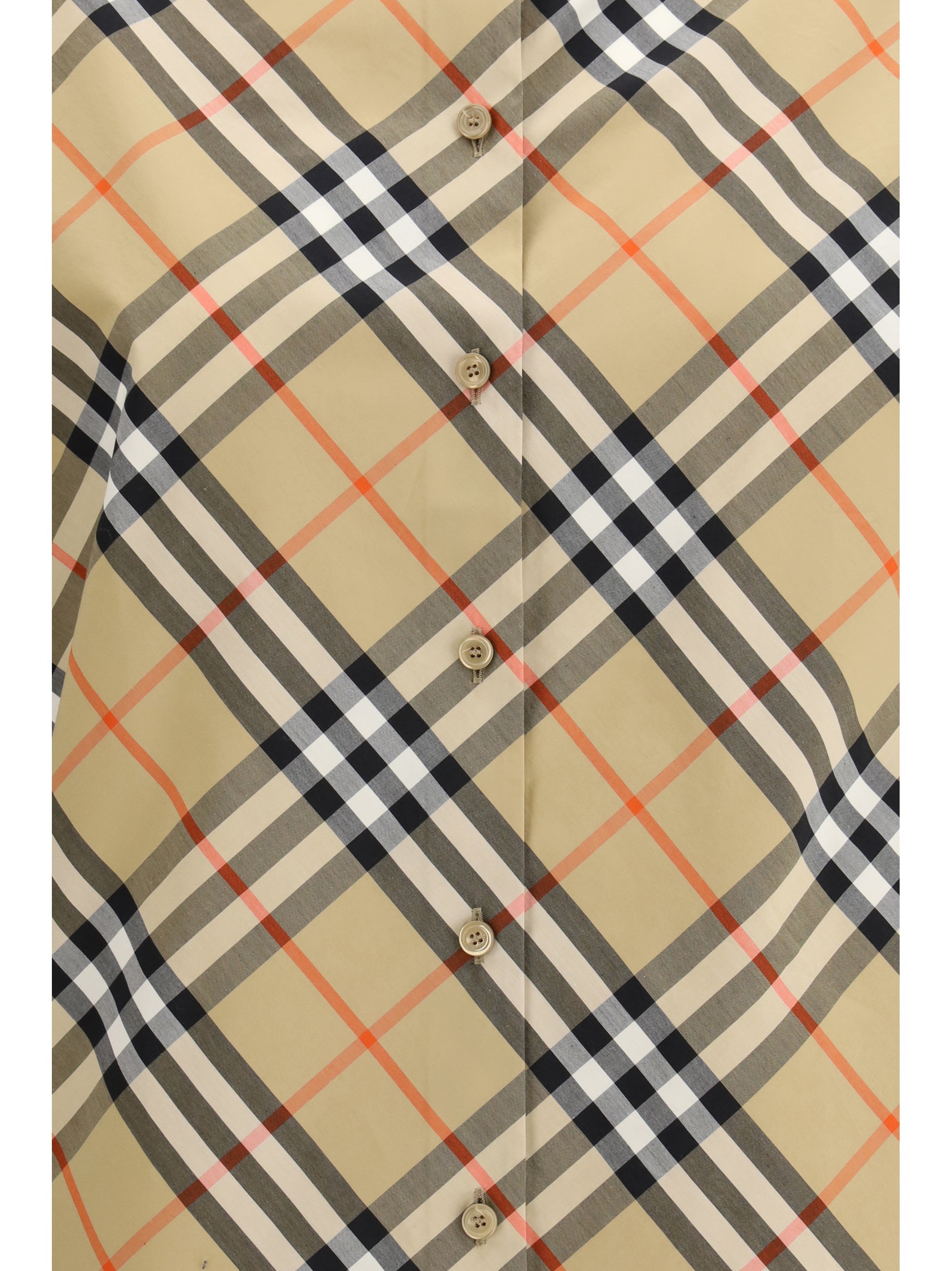 slim fit cotton check shirt