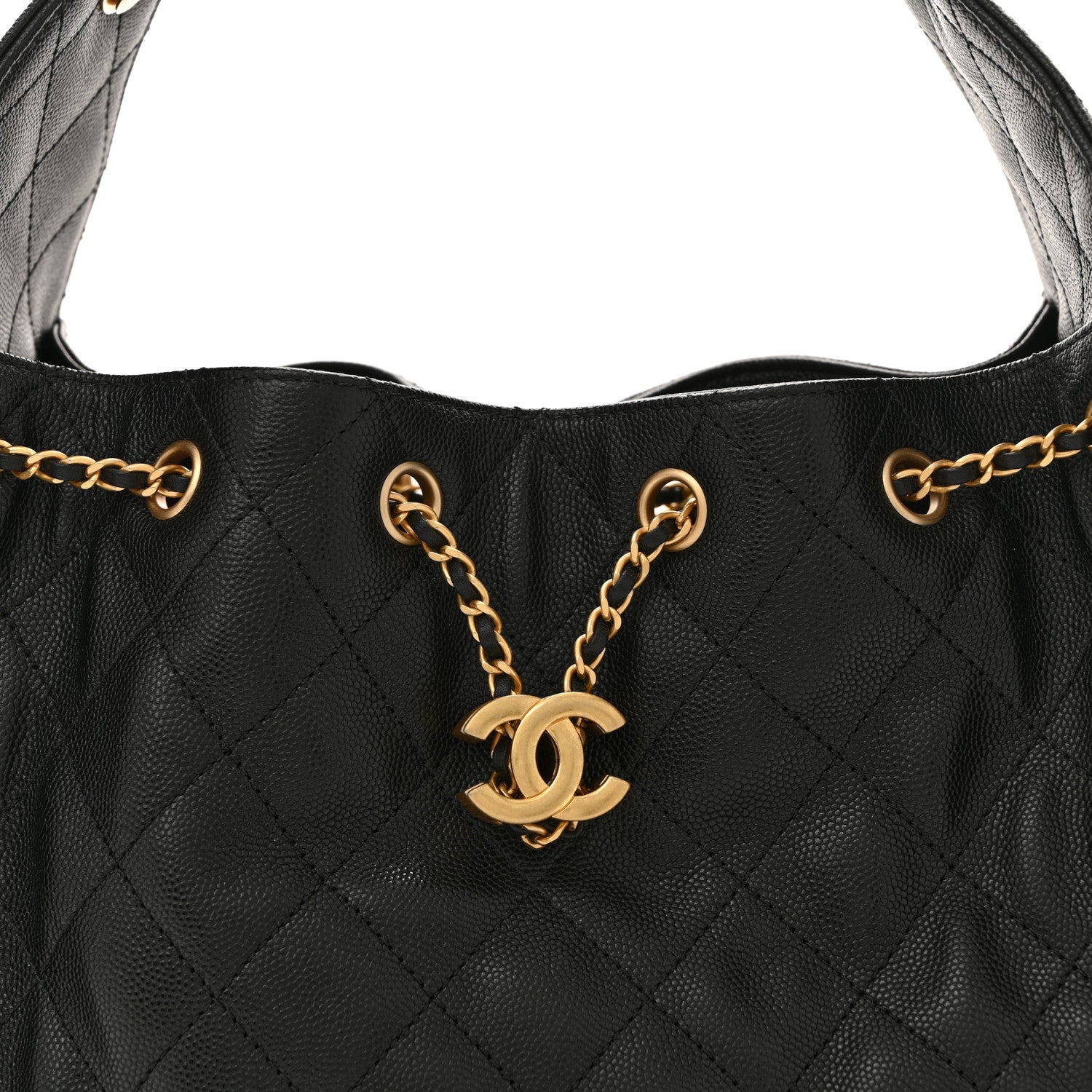 Caviar Quilted Small Chanel 25 Handbag Black