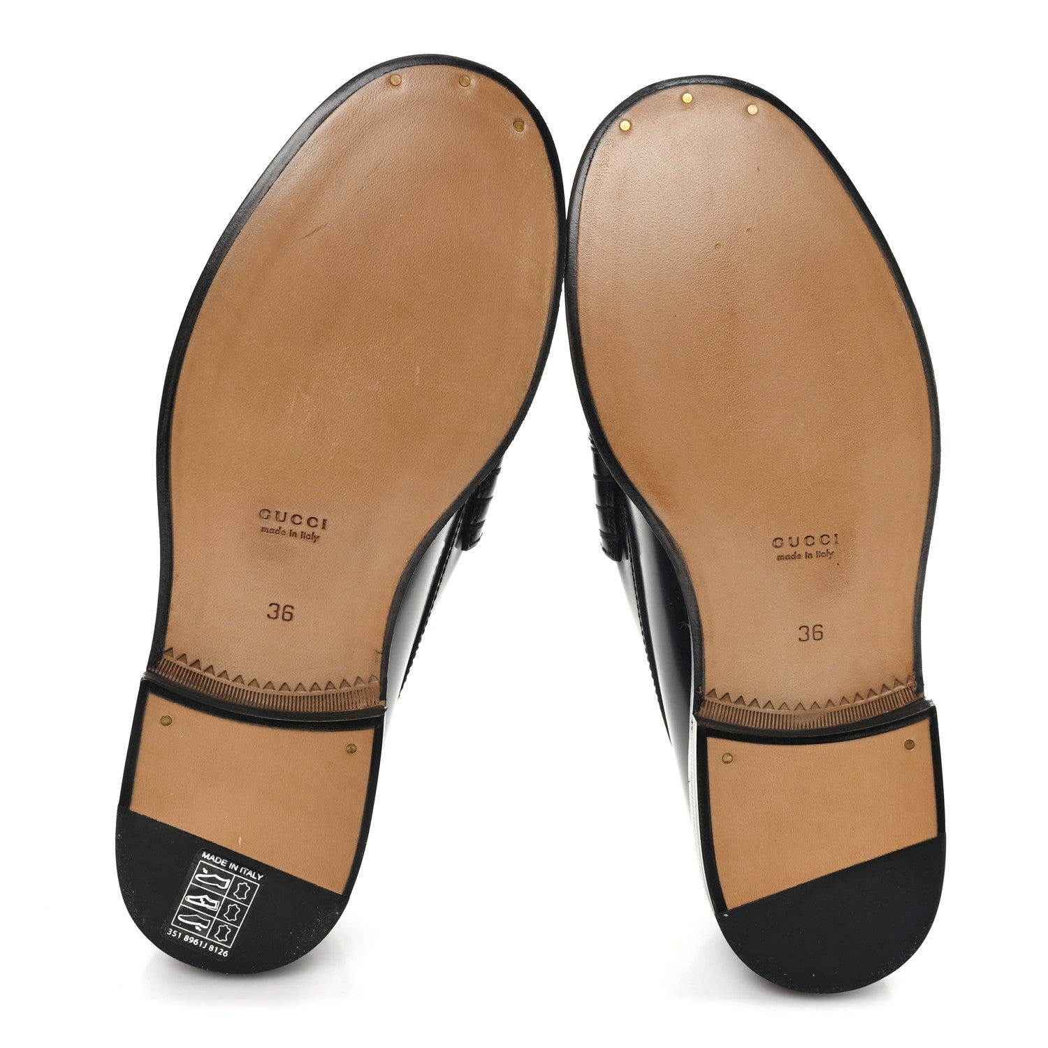 Millennial Ribot Cut Out Interlocking G Loafers 36 Black White