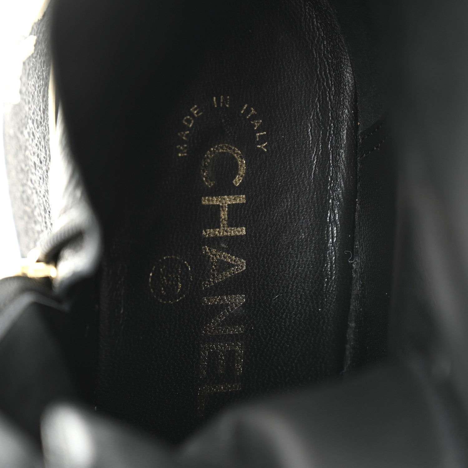 Shiny Crumpled Lambskin Lace Up Combat Boots 37 Black