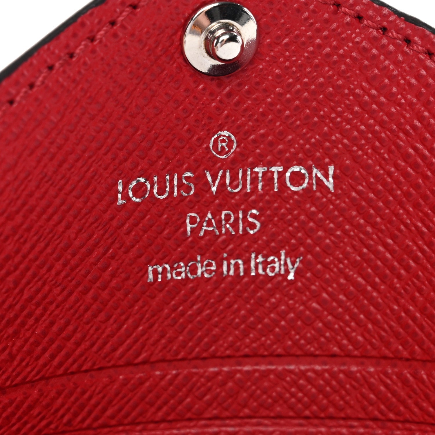 Monogram LV Colormania Kirigami Card Holder Sari Red