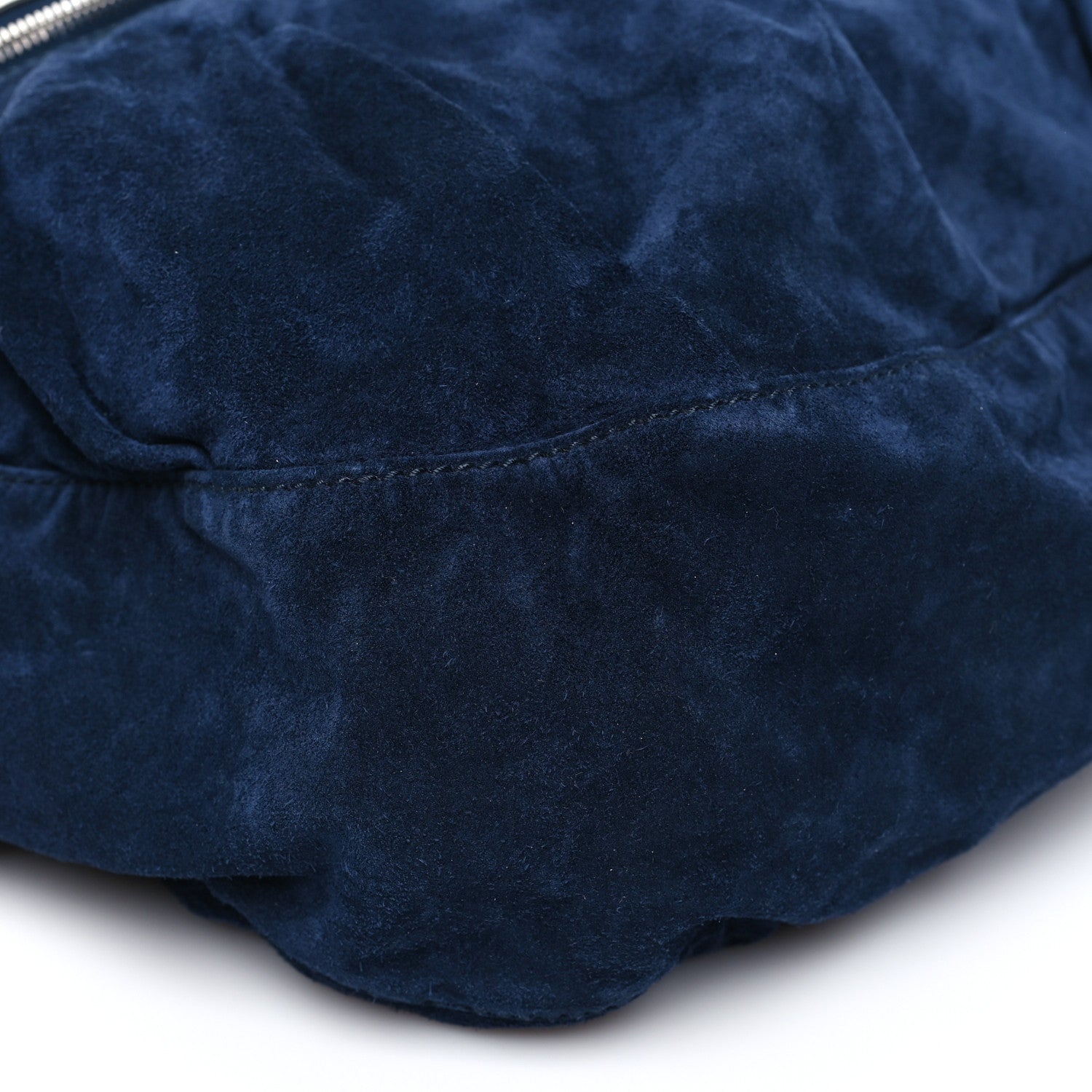Suede Medium Icon Bit Shoulder Bag Blue