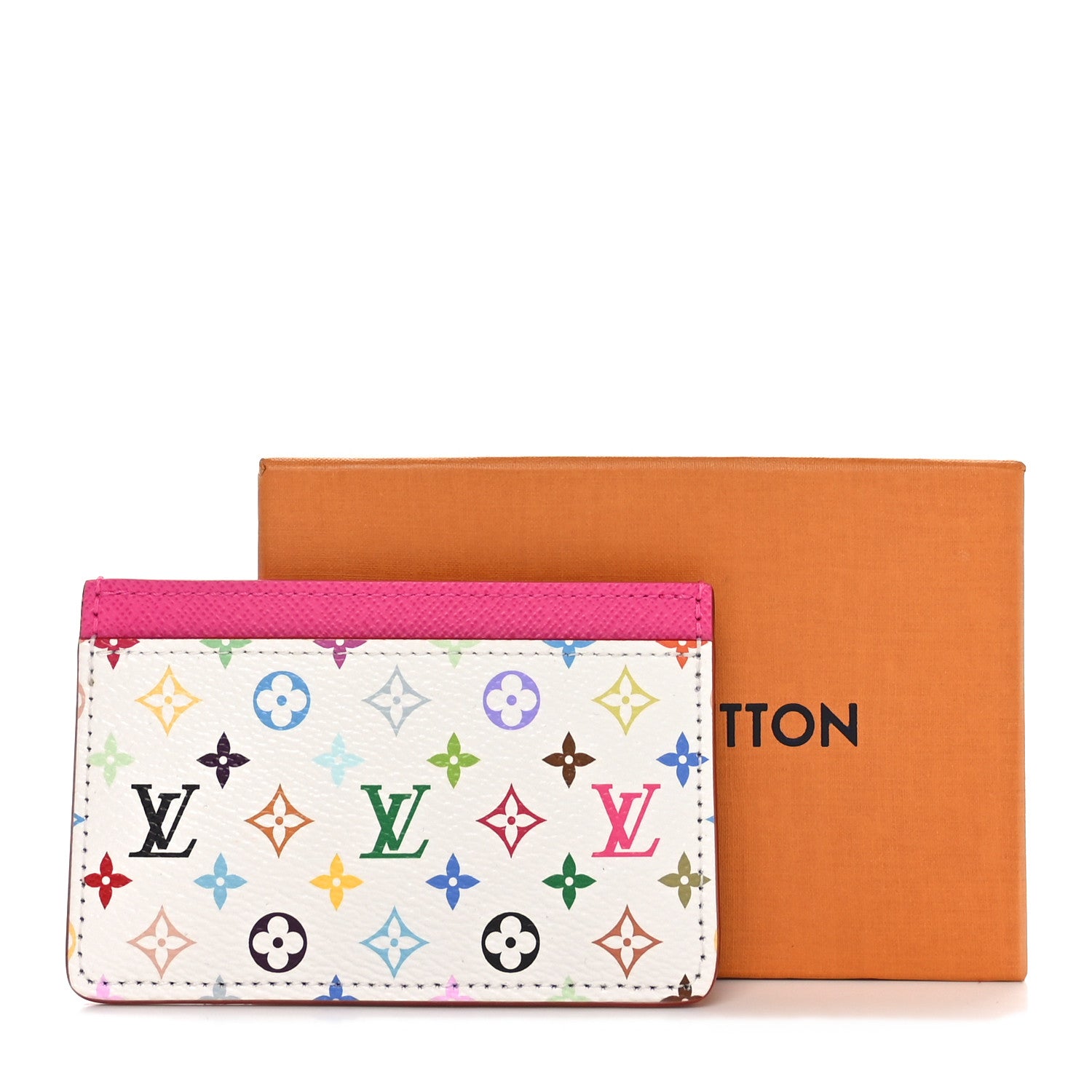 LV X TM Monogram Multicolor Card Holder Kawaii Pink