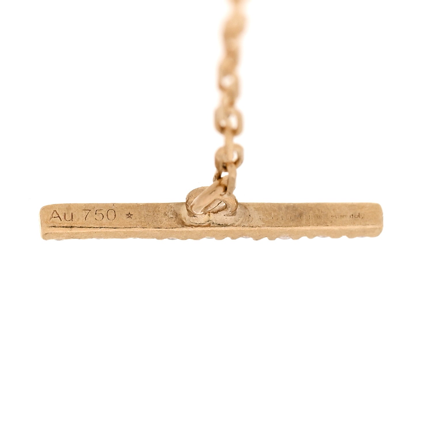 18K Yellow Gold Diamond GG Running Toggle Bracelet