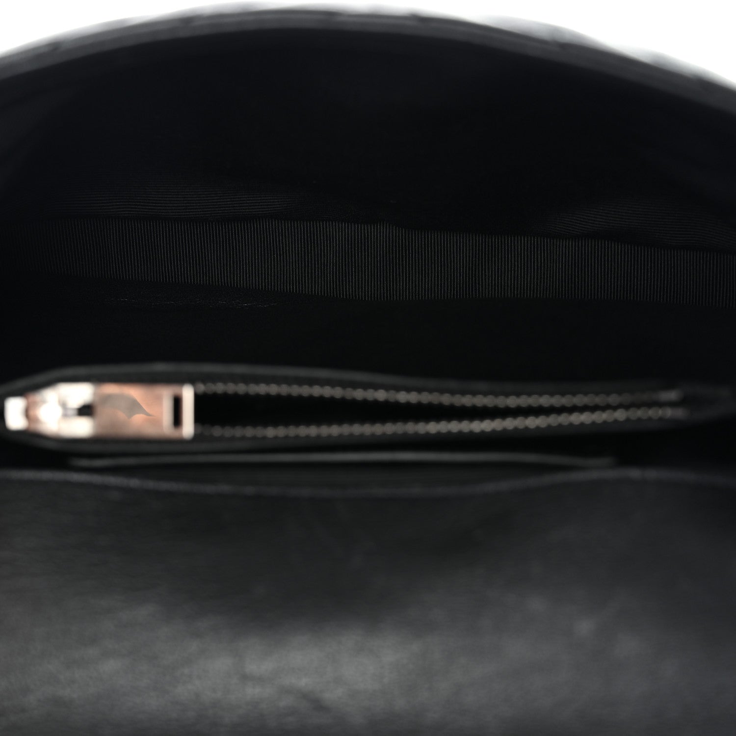 Sheepskin Matelasse Chevron Monogram Medium College Bag Black