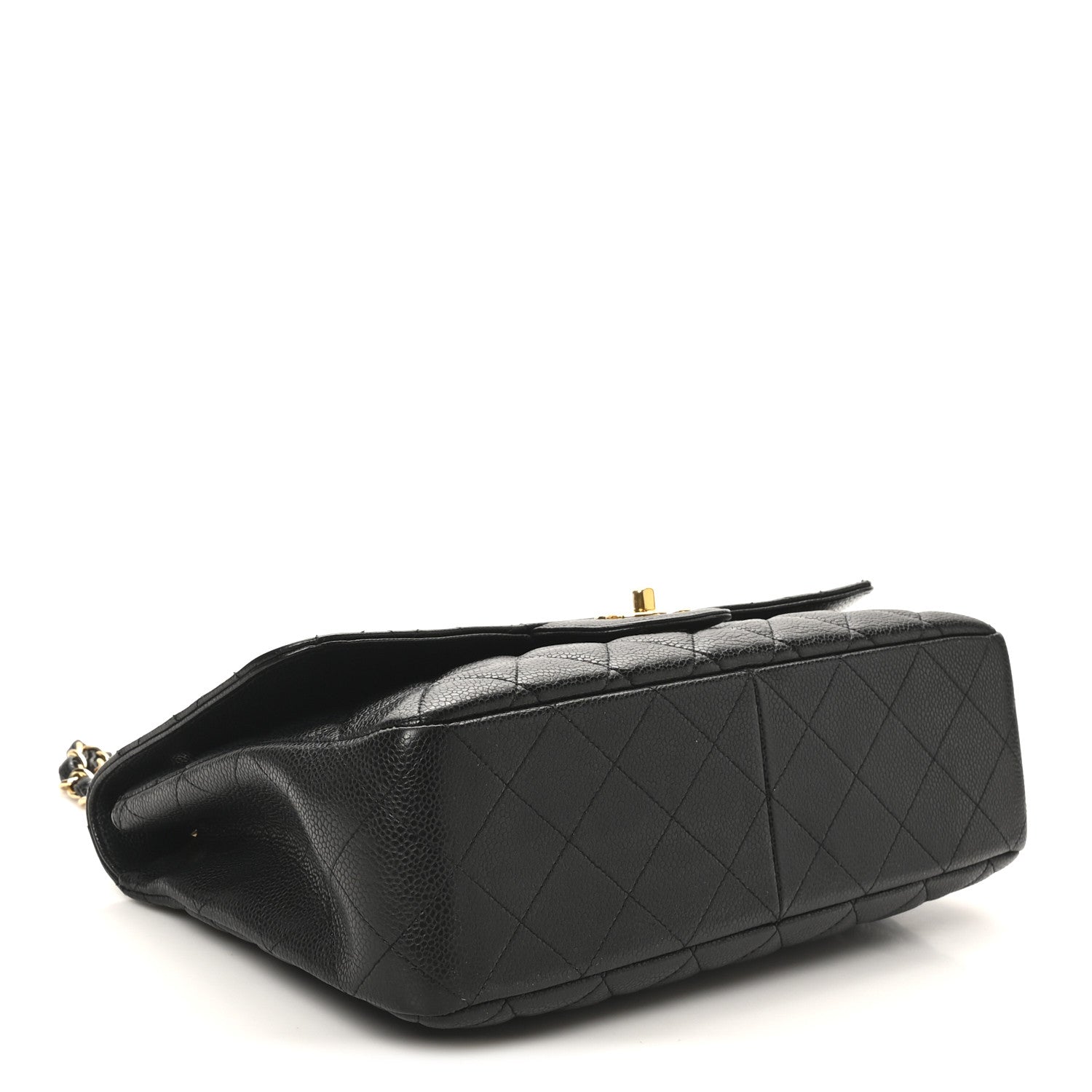 Caviar Quilted Jumbo Single Flap Black