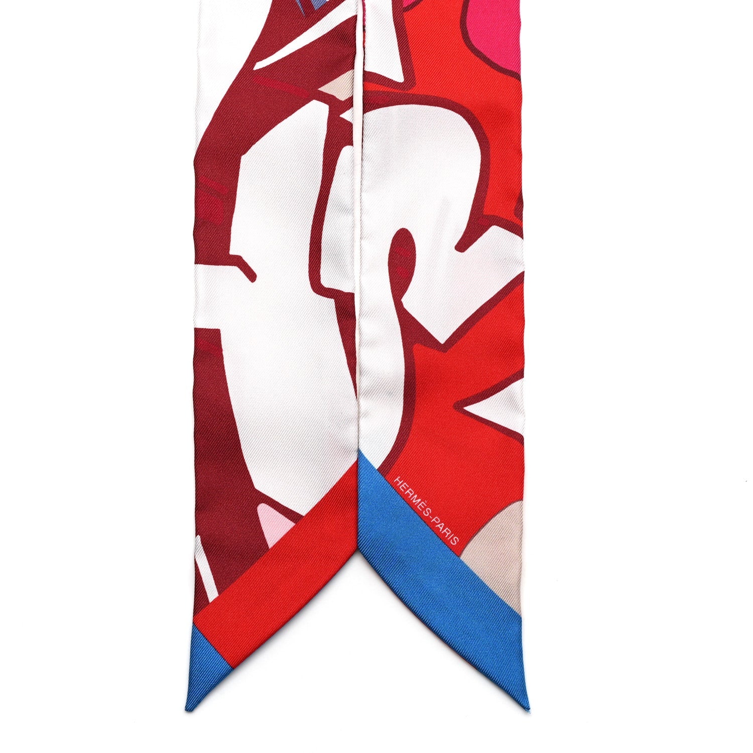 Silk Graff Graffiti Twilly Rouge Piment White Cobalt