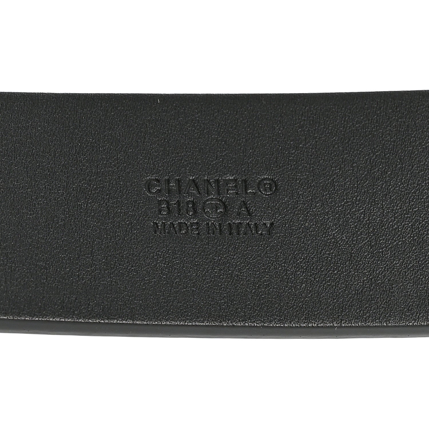 Glazed Calfskin CC Belt 90 36 Black