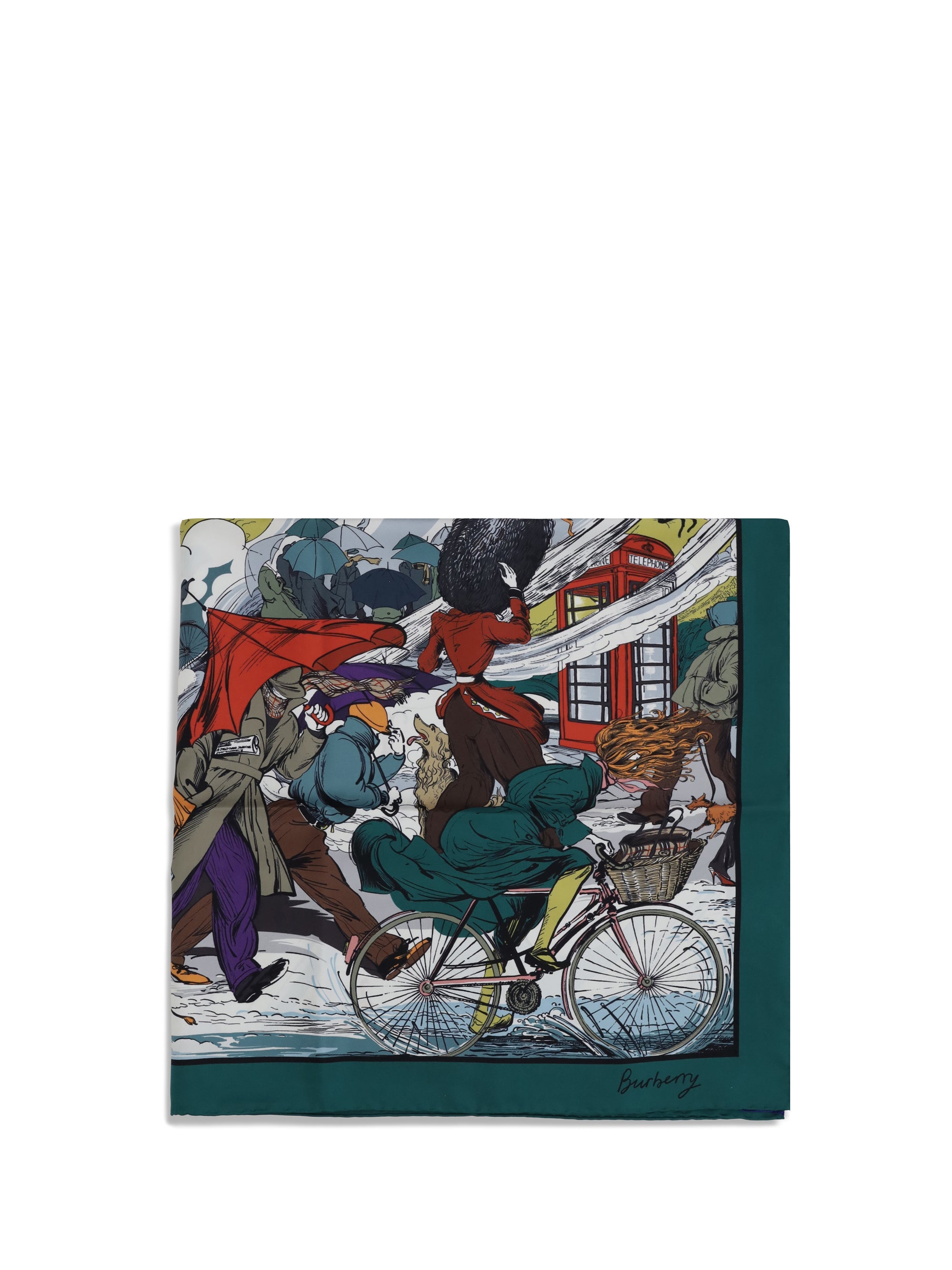 raining cats and dogs silk scarf