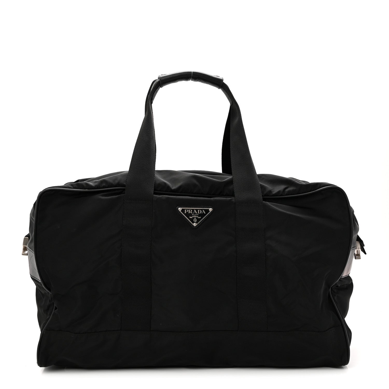 Tessuto Nylon Saffiano Viaggio Duffle Black