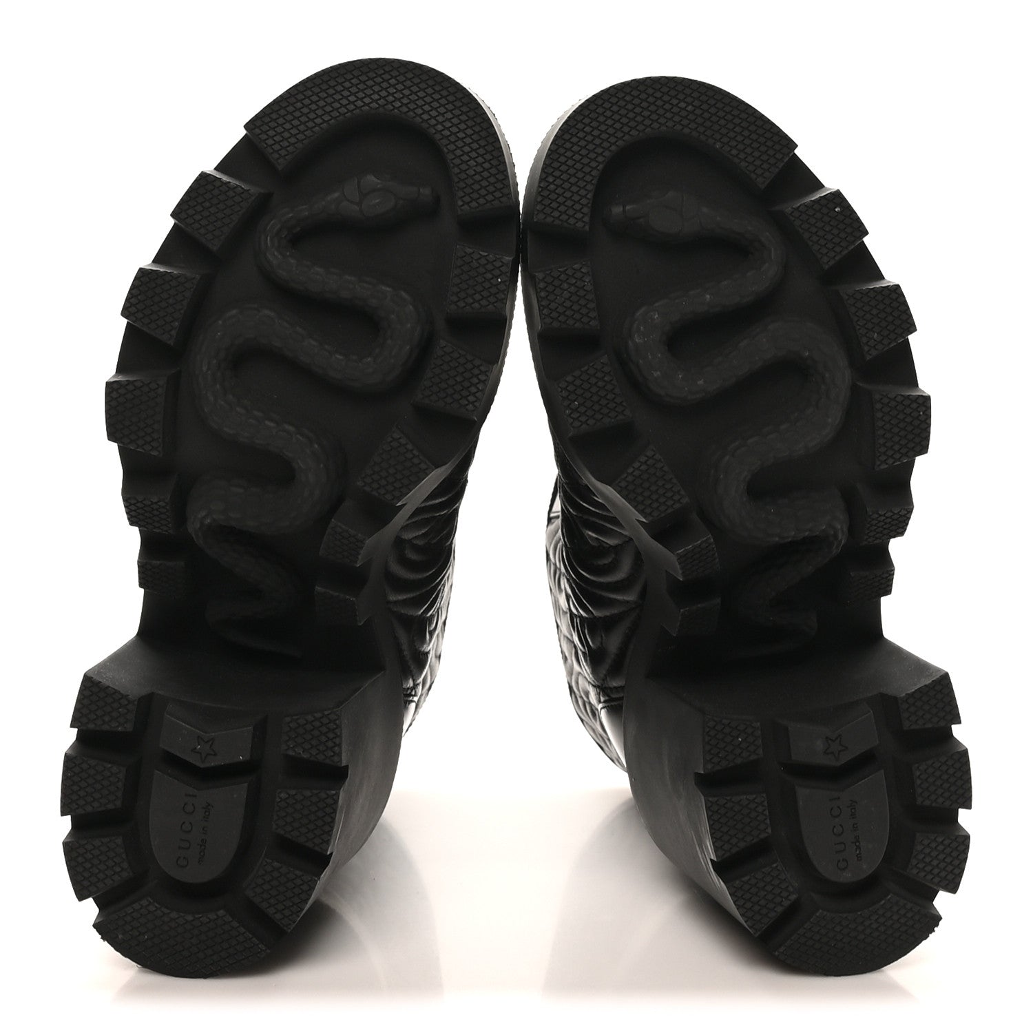 Calfskin Nappa Rhombus Quilted Trip Ankle Boots 36.5 Black