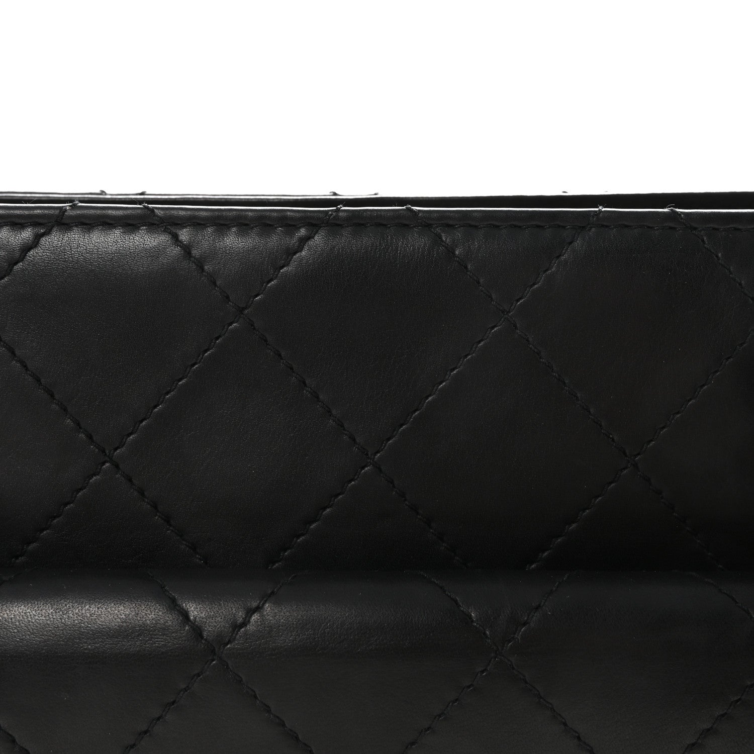 Lambskin Quilted CC Front Pocket Shopping Tote Black
