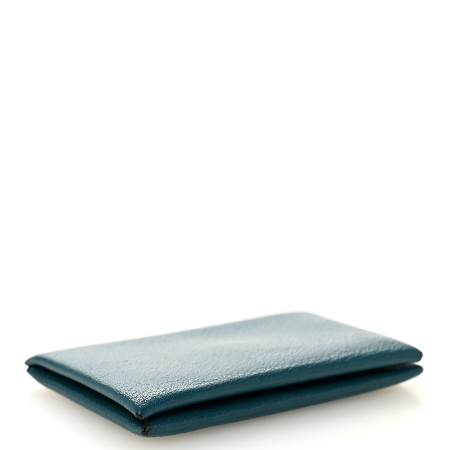 Chevre Mysore Calvi Card Case Vert Bosphore