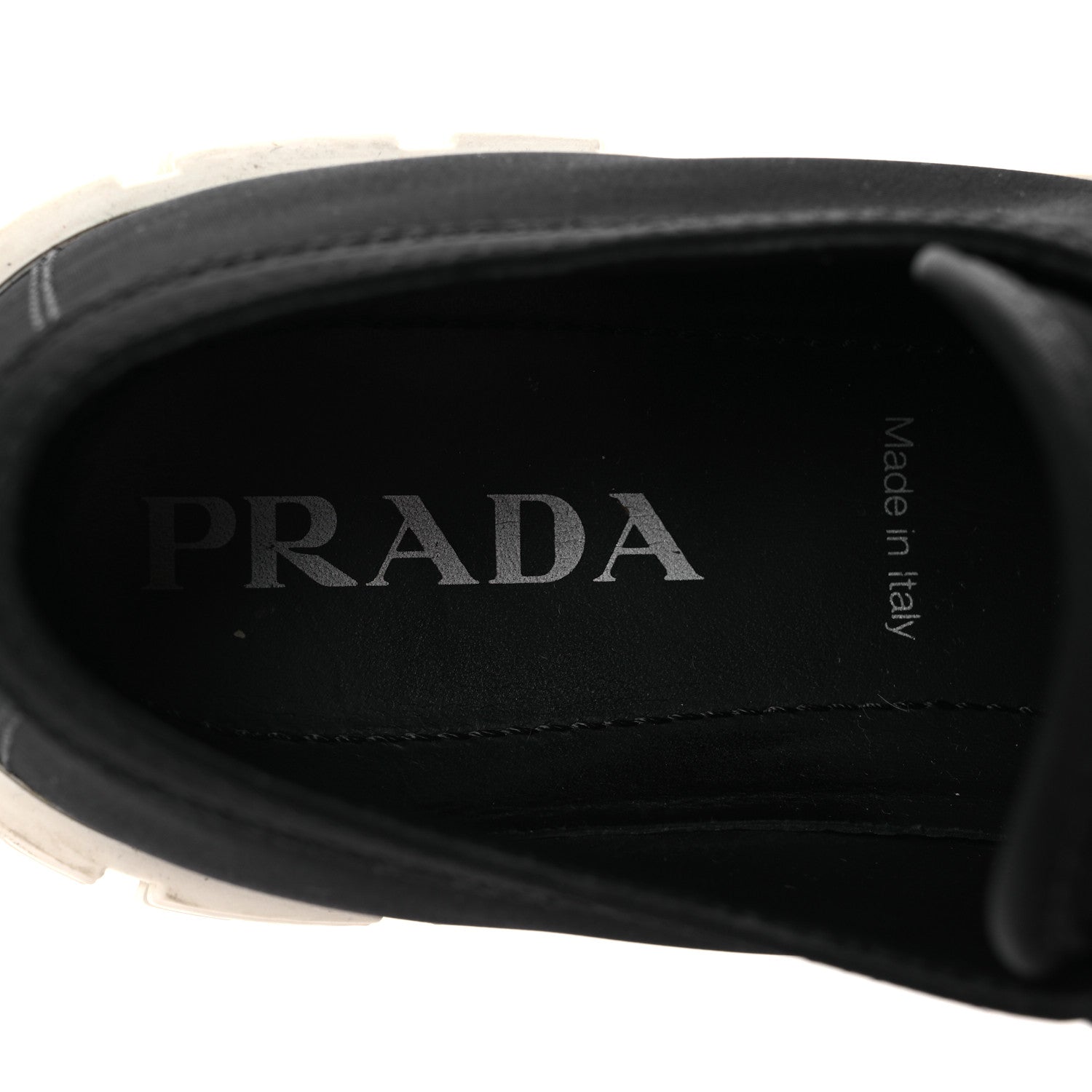 Re-Nylon Gabardine Triangle Logo Double Wheel 50mm Sneakers 41.5 Black