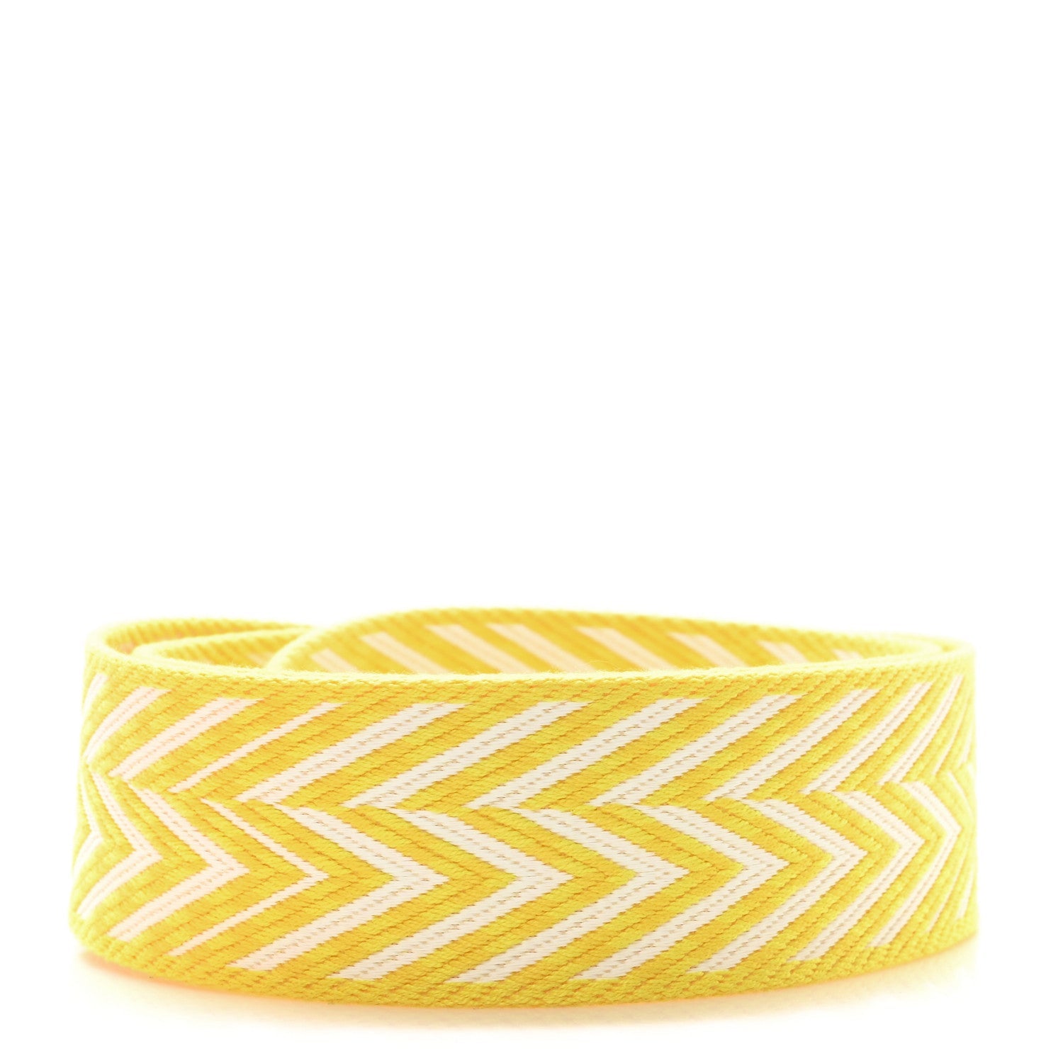 Toile Swift 50mm Sangle ZigZag Shoulder Strap Jaune Citron White Gold