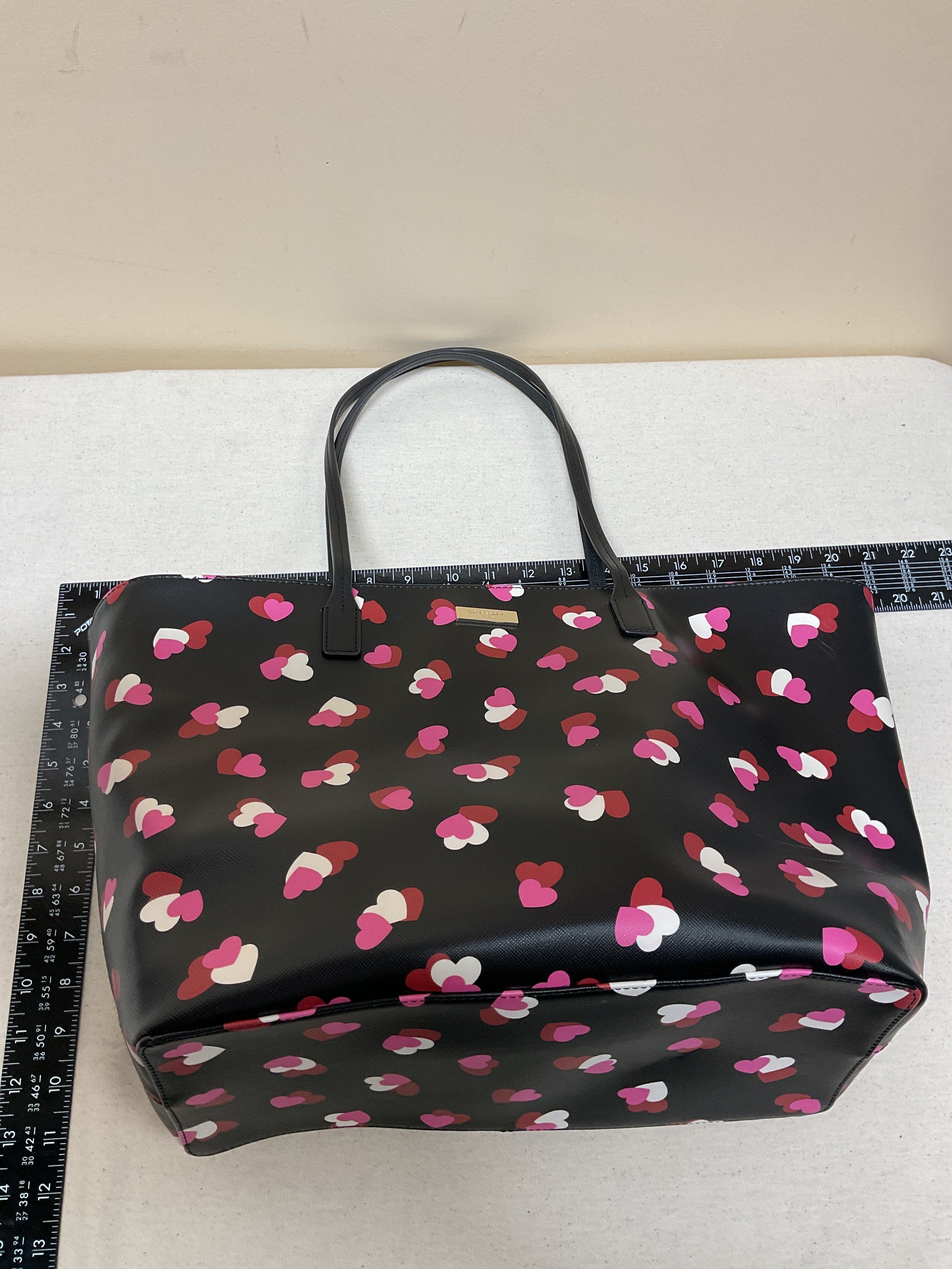 Handbag Designer By Kate Spade In Black & Pink, Size:Large