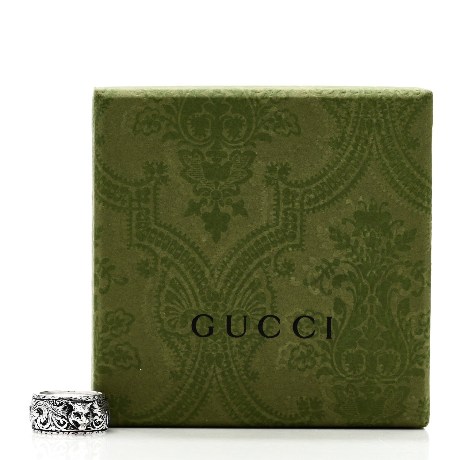 Sterling Silver Thin Feline Band Ring 47 4.25