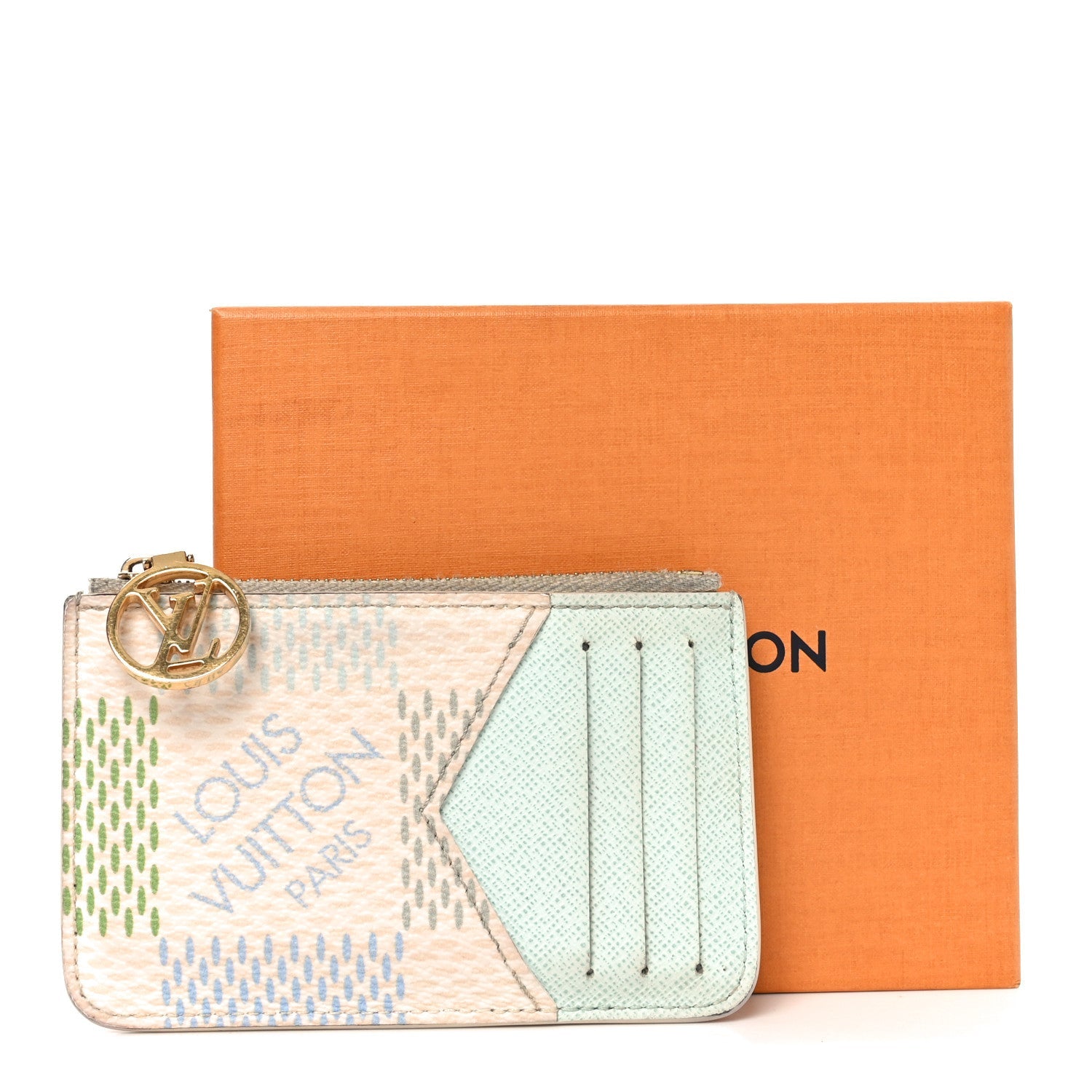 Damierlicious Zipped Romy Card Holder Pistachio Green