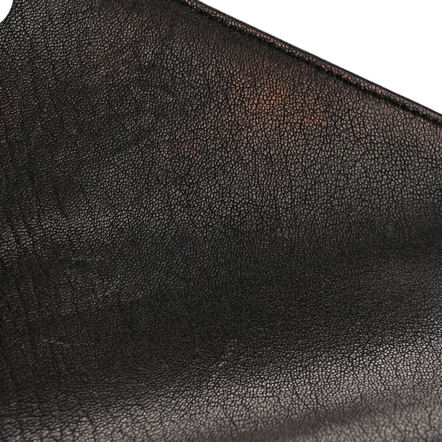 Sheepskin Matelasse Chevron Monogram Medium College Bag Black