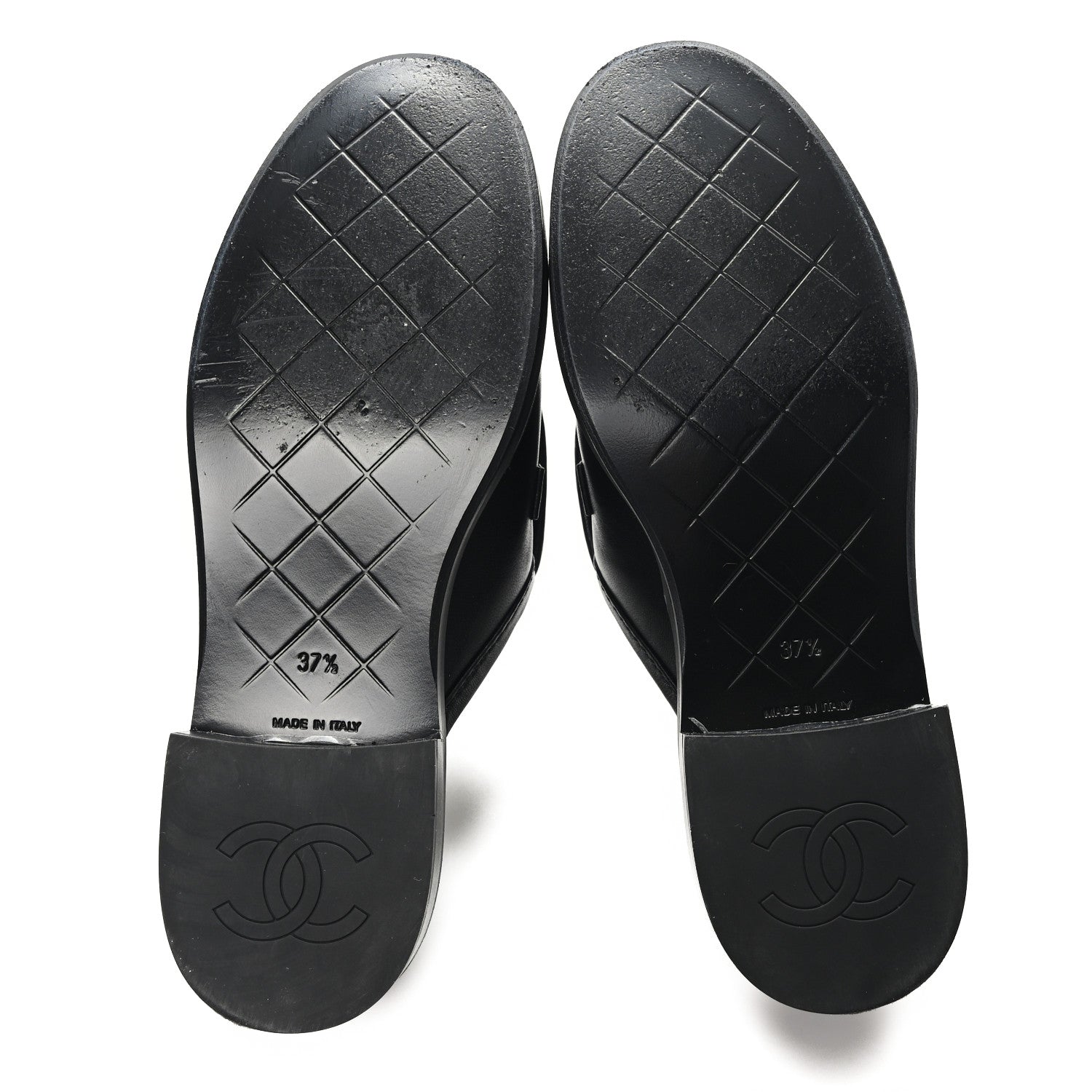 Lambskin Quilted CC Turnlock Mules 37.5 Black