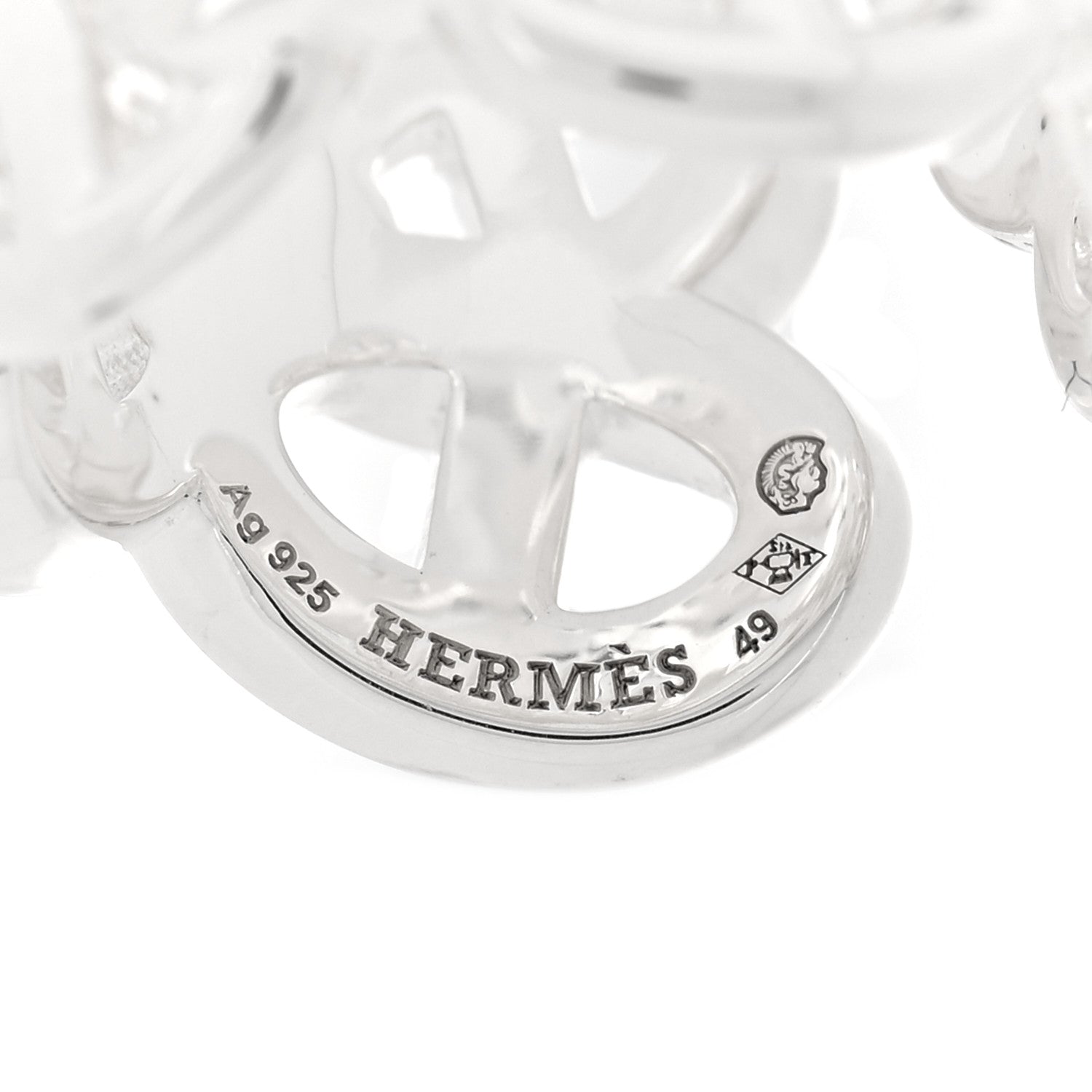 Sterling Silver GM Chaine d'ncre Enchainee Band Ring 49 4.75