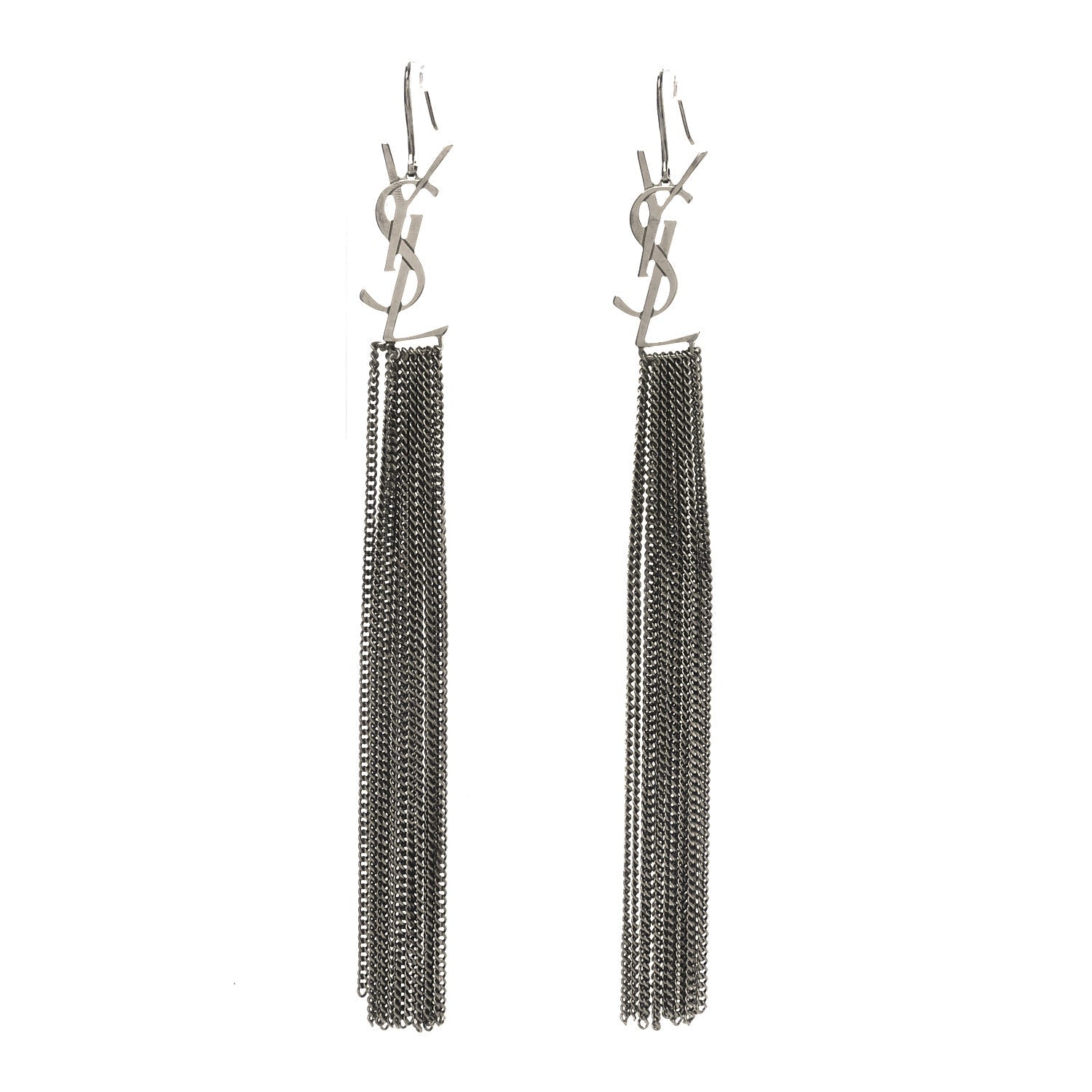 Brass Monogram Chain Earrings