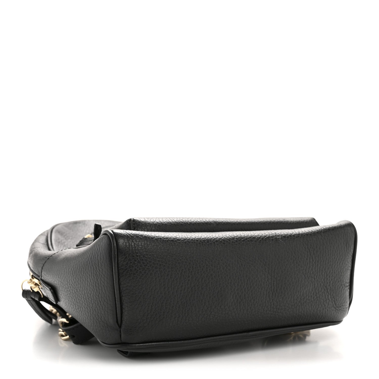 Pebbled Calfskin Soho Chain Backpack Black