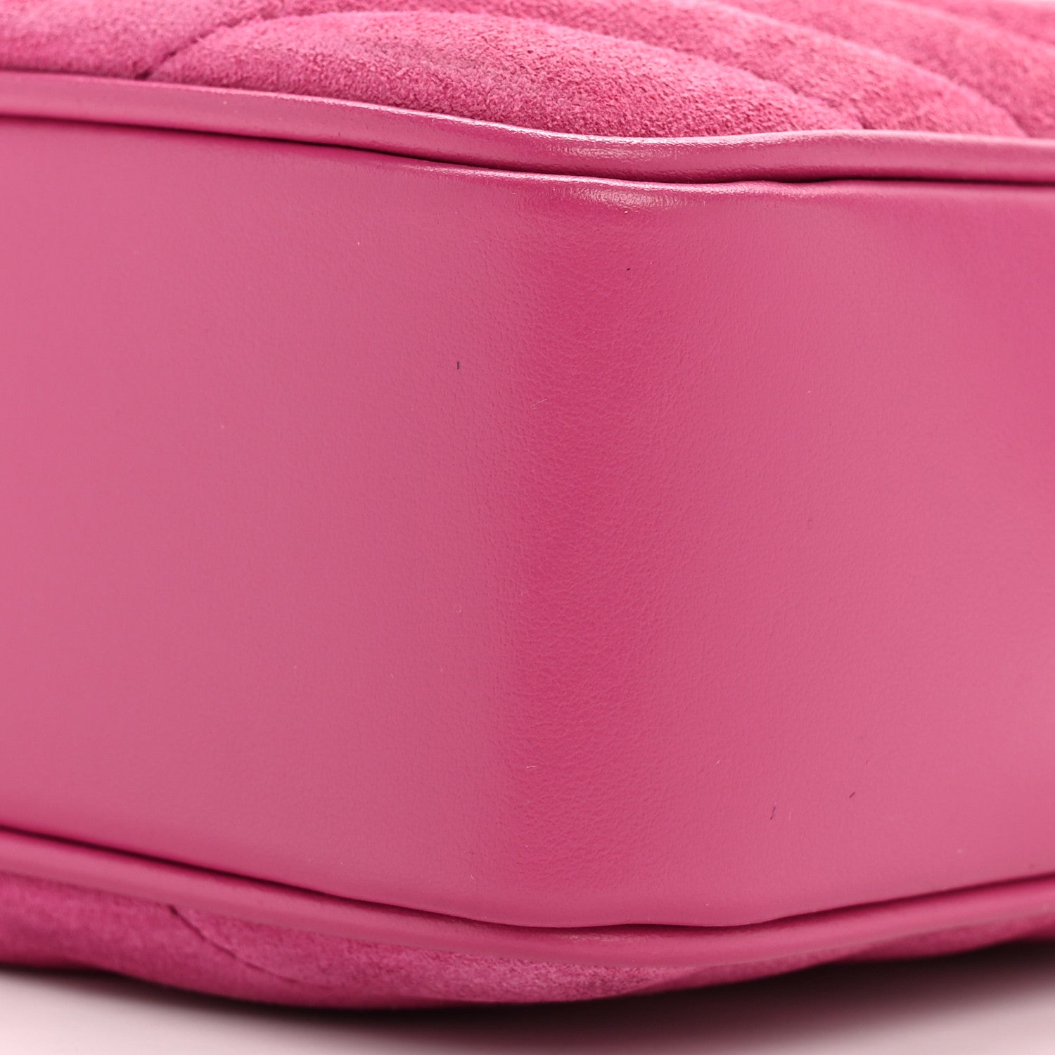 Suede Matelasse Monogram Lou Camera Bag Rose